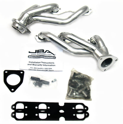 JBA 03-13 GM Truck 4.3L V6 1-1/2in Primary Silver Ctd Cat4Ward Header 1842S-9JS 1842S-9JS Photo - Primary