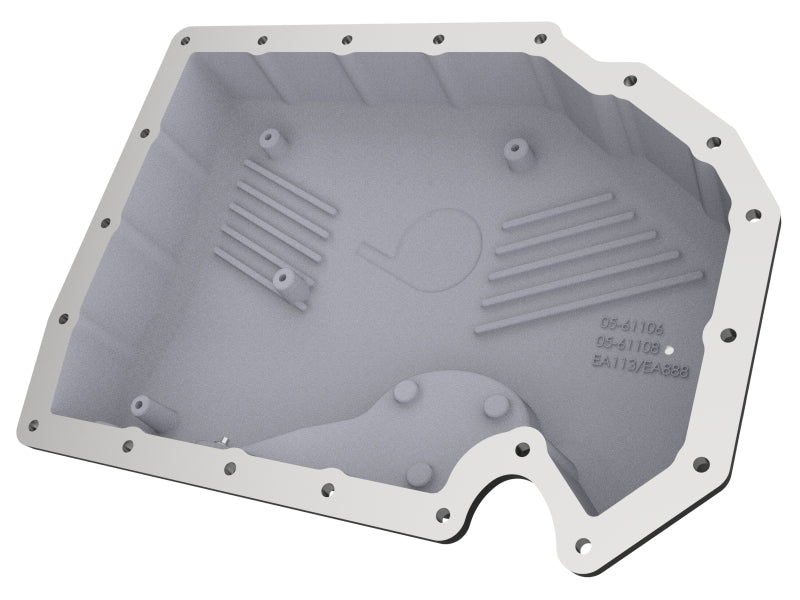 aFe 05-19 VW 1.8L/2.0L w/o Oil Sensor Engine Oil Pan Black POWER Street Series w/ Machined Fins 46-71240B 46-71240B Photo - Unmounted