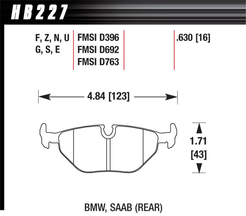 Hawk Disc Brake Pad HB227B.630 Photo - Primary