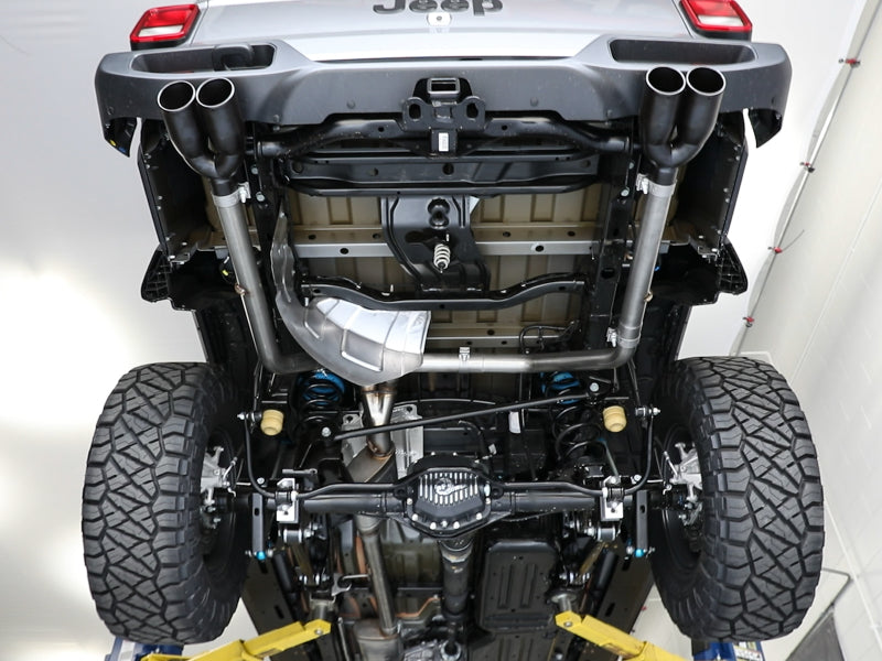 aFe Vulcan Series 3in-2-1/2in 304 SS Cat-Back 2020 Jeep Gladiator (JT) V6-3.6L w/ Polished Tips 49-38084-P 49-38084-P Photo - Mounted