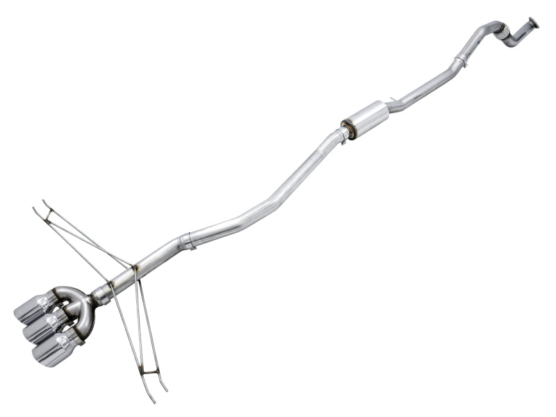 AWE Tuning 2016+ Honda Civic Si Track Edition Exhaust w/Front Pipe & Triple Chrome Silver Tips 3020-52008 3020-52008 Photo - Primary