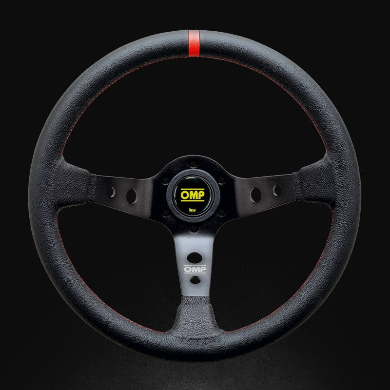 OMP Corsica Racing Steering Wheels 350mm - Black/Red OD0-1956-073 OD0-1956-073 Photo - Primary
