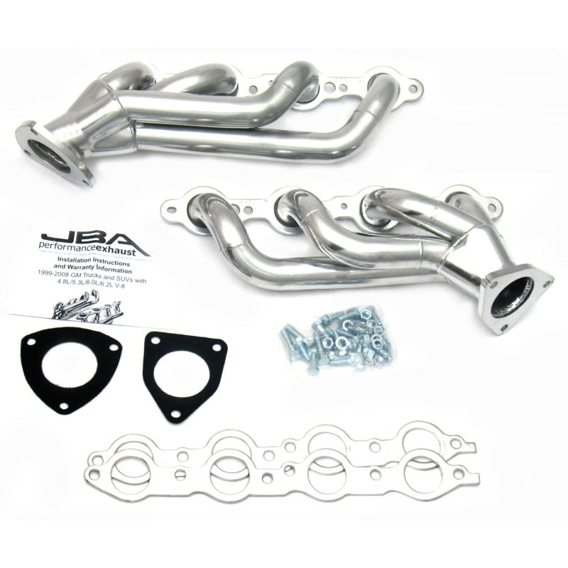 JBA 03-06 GM Truck 6.0L LS w/o EGR 1-5/8in Primary Silver Ctd Cat4Ward Header 1850S-3JS 1850S-3JS Photo - Primary