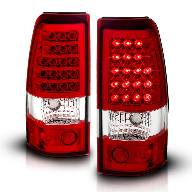 Anzo 2003-2006 Chevrolet Silverado 1500 LED Taillights Red/Clear 311007 Photo - Unmounted