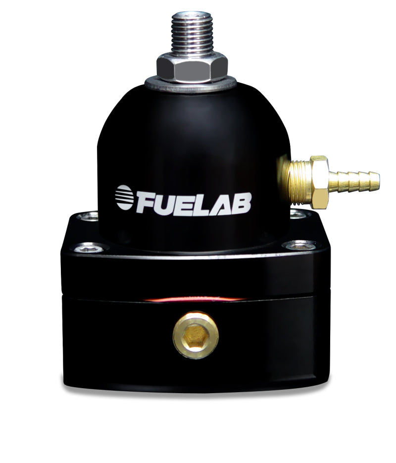 Fuelab 515 EFI Adjustable FPR Large Seat 25-90 PSI (2) -6AN In (1) -6AN Return - Black 51506-1-L-E 51506-1-L-E Photo - Primary