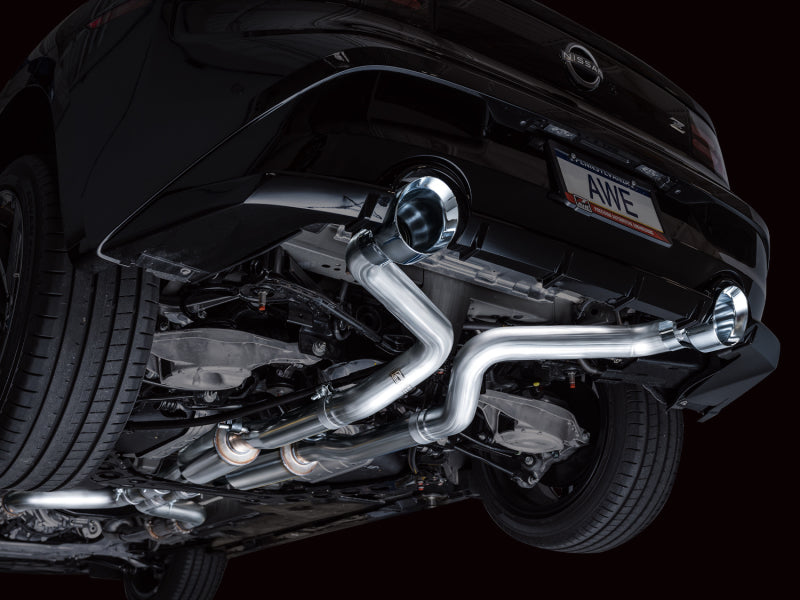 AWE Tuning AWE 2023 Nissan Z RZ34 RWD Track Edition Catback Exhaust System w/ Chrome Silver Tips 3020-32400 3020-32400 Photo - Mounted