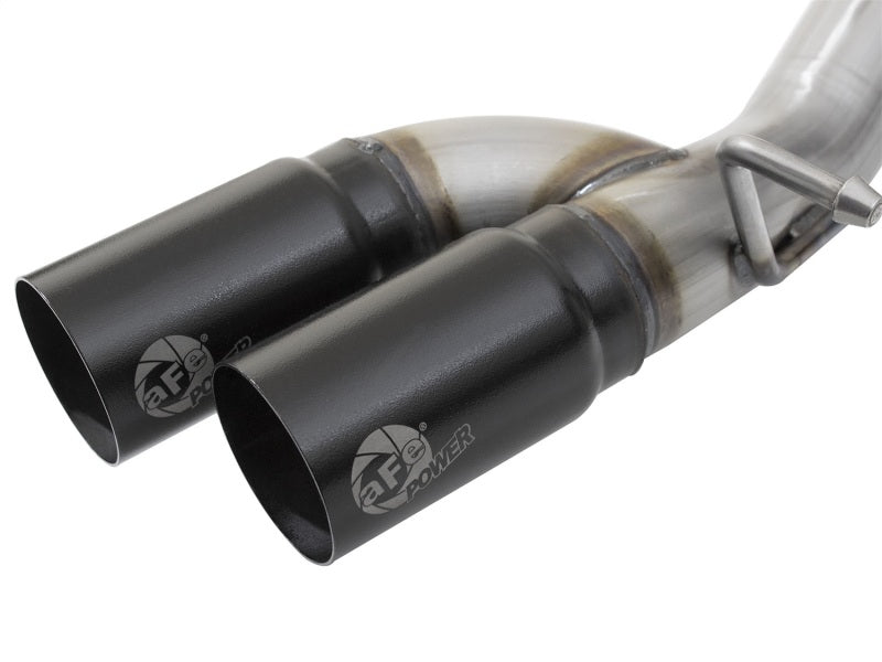 aFe Rebel Series 3in Stainless Steel Cat-Back Exhaust System w/Black Tip: 49-44061-B Photo - Unmounted
