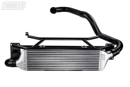 Turbo XS FMIC for 15-16 Subaru WRX - Wrinkle Black Pipes W15-FMIC-BLK Photo - Primary