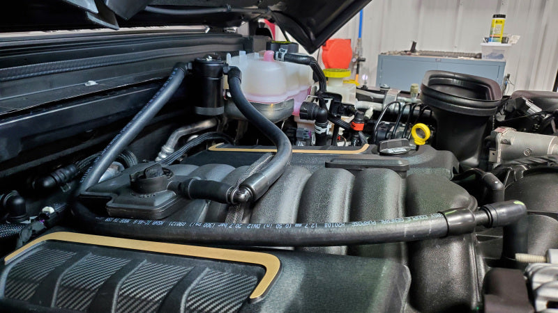 J&L 2021-2022 Jeep Wrangler 392 Oil Seperator 3.0 Passenger Side - Black Anodized 3072P-B 3072P-B Photo - Mounted