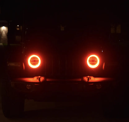 Oracle Lighting 18-  Jeep Wrangler JL LED Headlight Halo Kit ORA1214-002 1214-002 Photo - Mounted