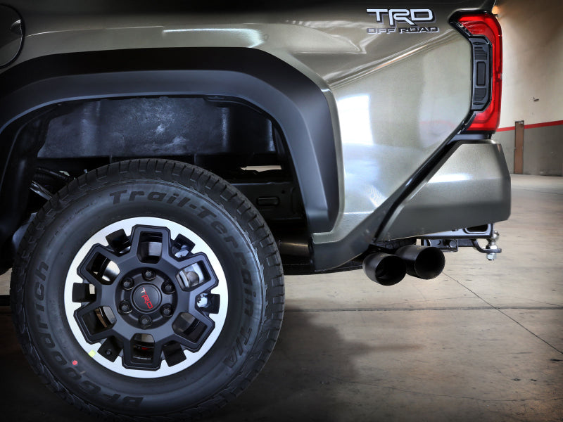 aFe 2024 Toyota Tacoma L4 2.4L Vulcan Series 2.5-3in 304 SS Steel Cat-Back Exhaust w/Black Tips 49-36074-B 49-36074-B Photo - Mounted