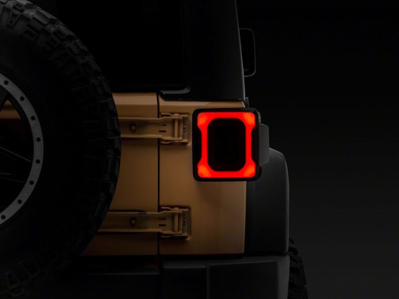 Raxiom 07-18 Jeep Wrangler JK Axial Series Carver LED Tail Lights- Blk Housing (Smoked Lens) J164241 J164241 Photo - Close Up