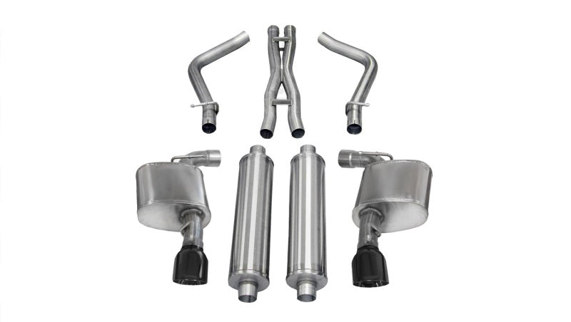 Corsa Performance 12-13 Dodge Charger SRT-8 6.4L V8 Black Xtreme Cat-Back Exhaust 14464BLK Photo - Primary