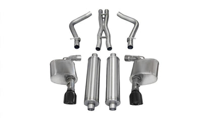 Corsa Performance 12-13 Dodge Charger SRT-8 6.4L V8 Black Xtreme Cat-Back Exhaust 14464BLK Photo - Primary