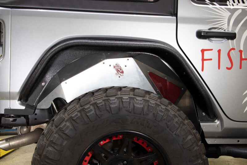 Fishbone Offroad 2018+ Jeep Wrangler JL Rear Pair Aluminum Raw Inner Fenders FB33108R FB33108R Photo - lifestyle view