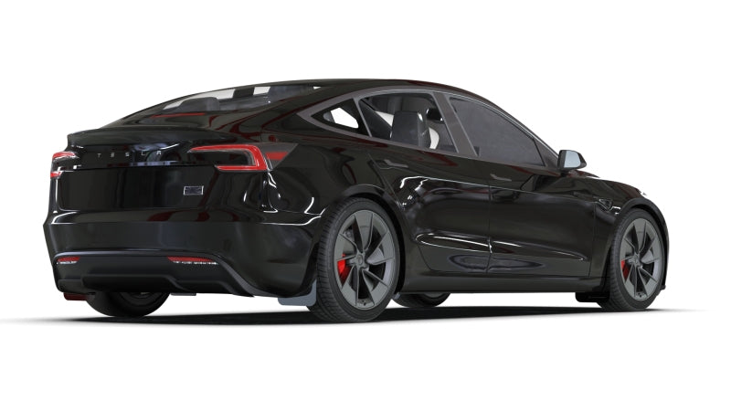 Rally Armor 2024 Tesla Model 3 Highland Black UR Mud Flap Red Logo MF122-UR-BLK-RD MF122-UR-BLK-RD User 1