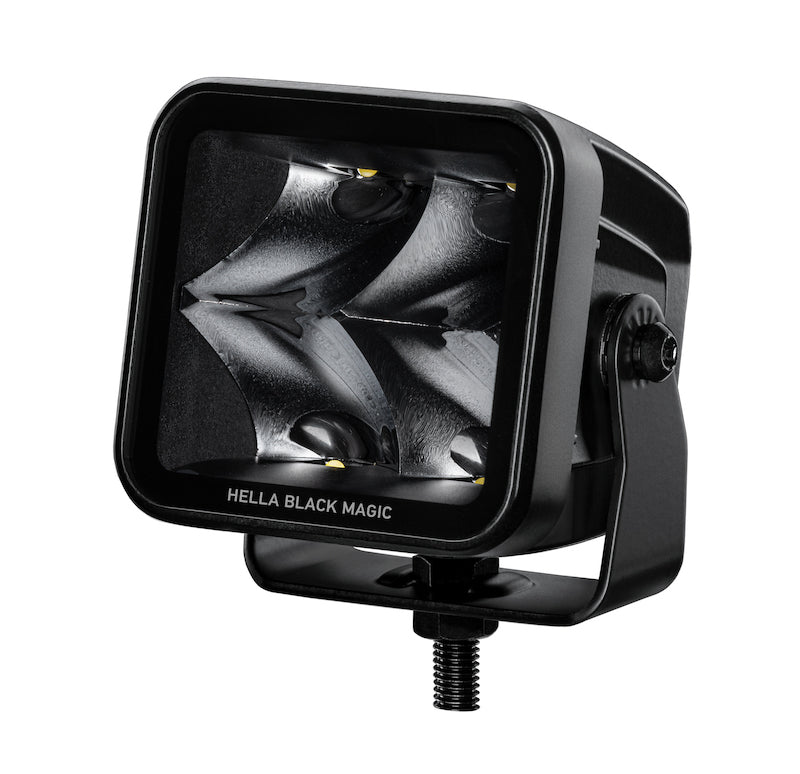 Hella Universal Black Magic 3.2in L.E.D. Cube Kit - Flood Beam (Long Range) 358176821 358176821 Photo - Primary
