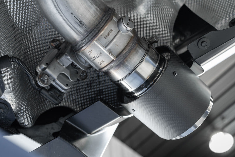 MBRP 2020+ Toyota Supra 3.0L 3in Catback Dual Rear Carbon Fiber Tips - T304 S43003CF S43003CF Photo - lifestyle view