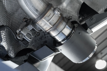 MBRP 2020+ Toyota Supra 3.0L 3in Catback Dual Rear Carbon Fiber Tips - T304 S43003CF S43003CF Photo - lifestyle view