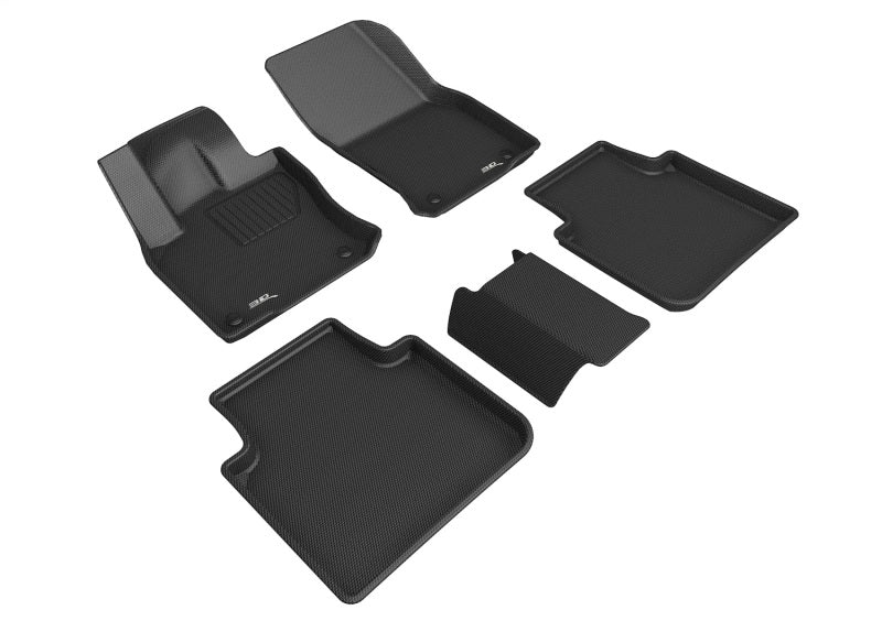 3D MAXpider 2018-2019 Volkswagen Tiguan Kagu 1st + 2nd Row Floormat - Black L1VW10601509 L1VW10601509 Photo - Primary