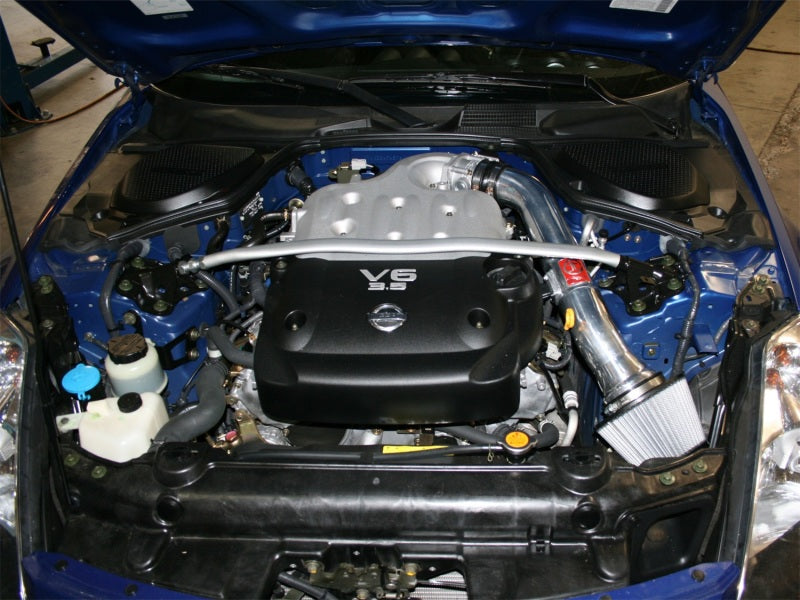 aFe Takeda Stage-2 Pro DRY S Cold Air Intake System: Nissan 350Z 03-06/Inf TR-3001P Photo - Mounted