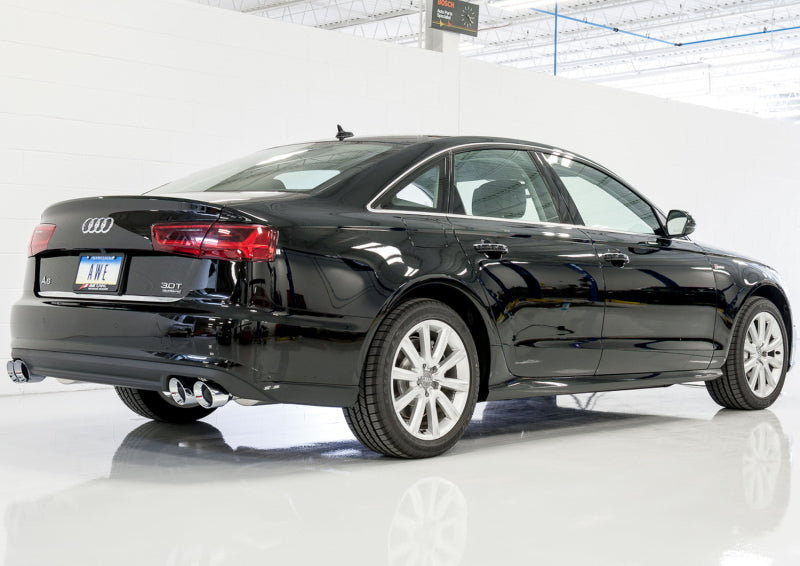 AWE Tuning Audi C7.5 A7 3.0T Touring Edition Exhaust - Quad Outlet Chrome Silver Tips 3015-42070 3015-42070 Photo - out of package