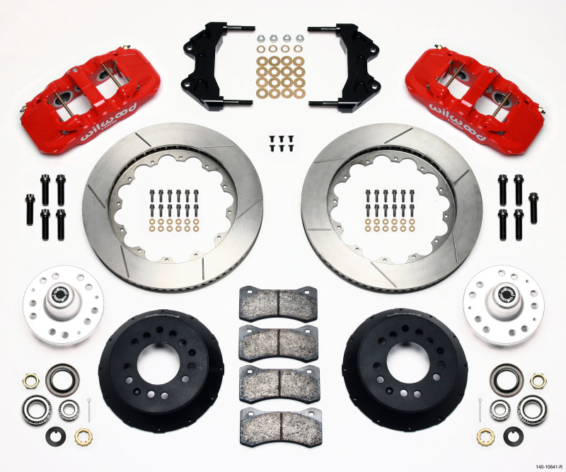 Wilwood AERO6 Front Hub Kit 14.00-Red WWE ProSpindle 140-10641-R 140-10641-R Photo - Primary