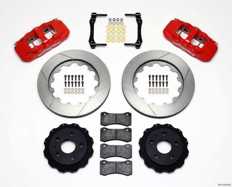 Wilwood AERO4 Rear Kit 14.25in Red 2010-2015 Camaro 140-11270-R 140-11270-R Photo - Primary