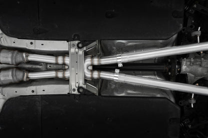 MBRP 2022 Kia Stinger 3.3L T304 SS Cat-Back Exhaust- Dual Split Rear Quad Outlet Uses Factory Bezels S4708304 S4708304 Photo - Mounted