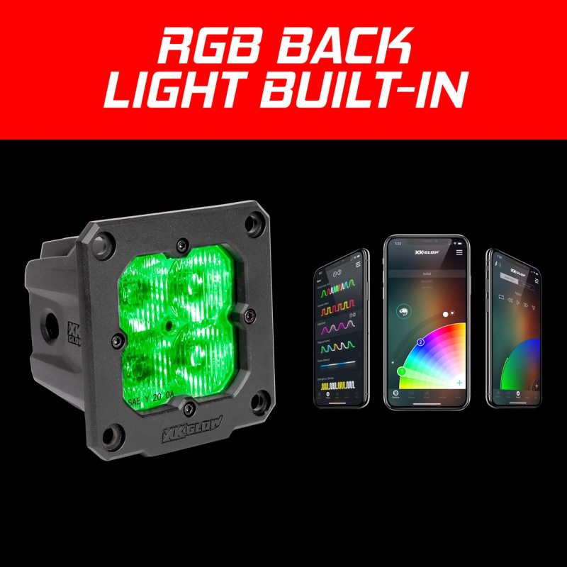 XKGLOW C3 Flush Mnt Cube Drv Beam Ea XK065002-D