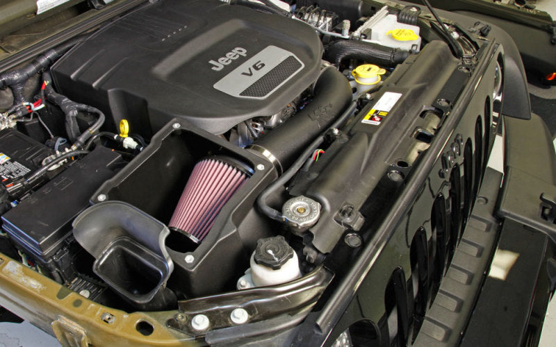K&N Engineering 12-16 Wrangler 3.6L Air Intake Kit w/Snorkel KNE63-1573 63-1573 Photo - Mounted