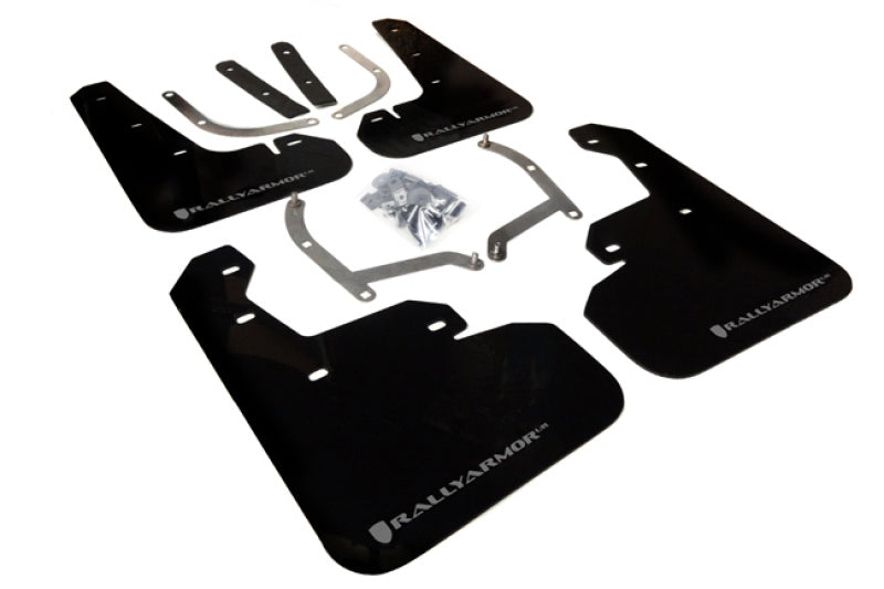 Rally Armor 2017+ Impreza 4D/5D Mud flap Silver logo MF45-UR-BLK/SIL Photo - Primary