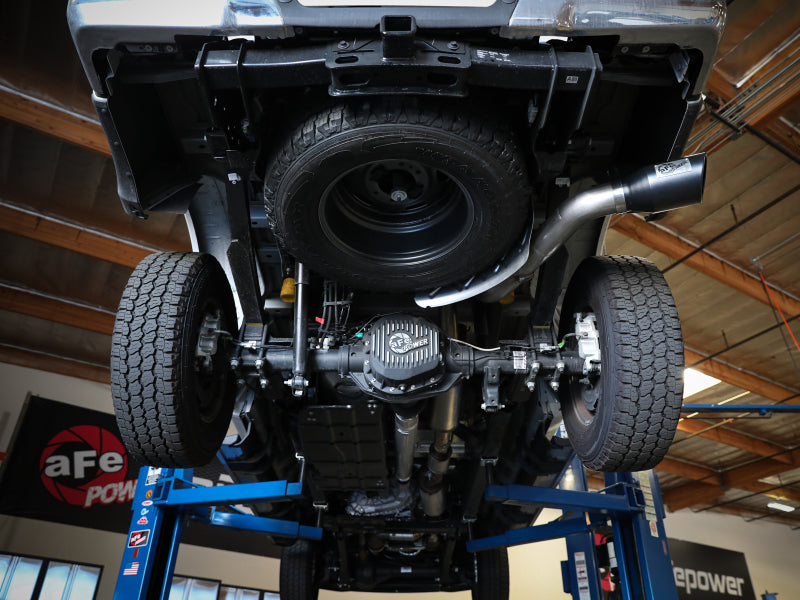 aFe Apollo GT Series 3-1/2in 409 SS Axle-Back Exhaust 17-20 Ford F-250/F-350 6.2/7.3L w/ Black Tips 49-43116-B 49-43116-B Photo - Mounted