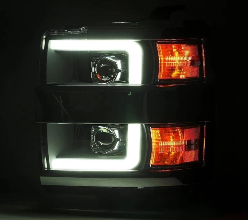 AlphaRex 15-19 Chevy Silverado 2500/3500 LUXX-Series Proj. Headlights Chrome w/Actv SeqSig & DRL 880099 880099 User 2