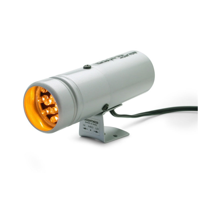Autometer Shift Light, 12 Amber Led, Pedestal, Silver, Super-Lite 5333 Photo - Primary