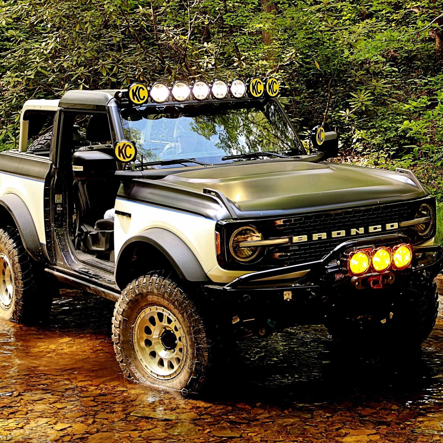 KC HiLiTES 21+ Ford Bronco Gravity LED Pro6 Wide-40 2-Light Sys Ditch Light Kits 97160