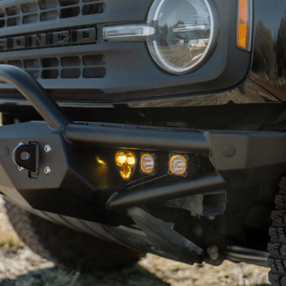 KC HiLiTES 21-24 Ford Bronco Hybrid Front Bumper SAE LED Light Kit 97169