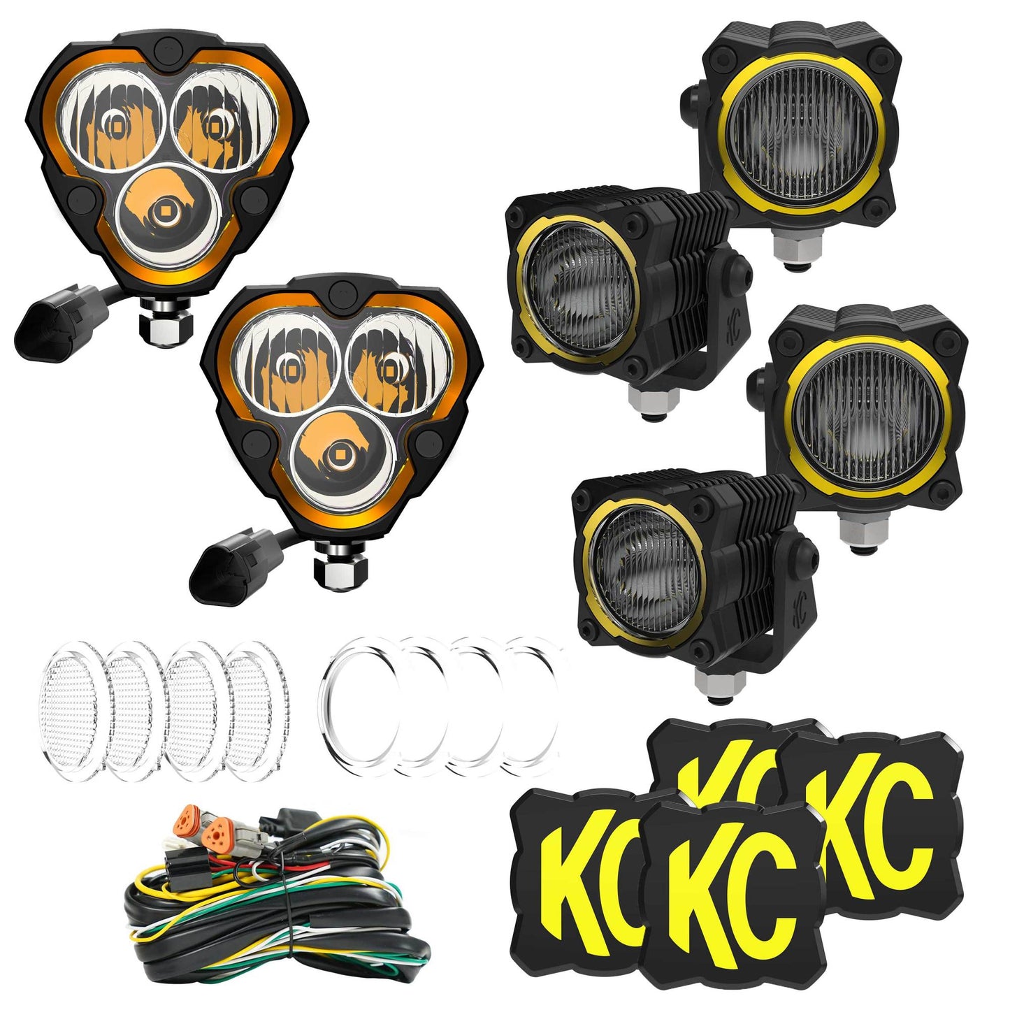 KC HiLiTES 21-24 Ford Bronco Hybrid Front Bumper Off-Road LED Light Kit 97170