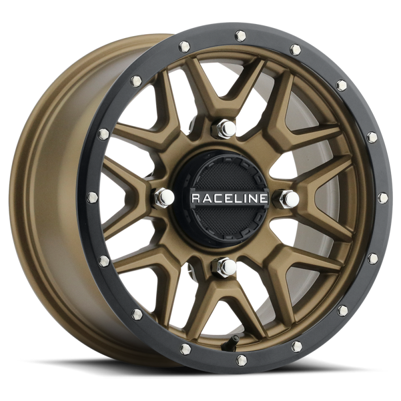 Raceline A94BZ Krank 15x7in / 4x156 BP / 10mm Offset / 132.5mm Bore - Bronze & Black Lip Wheel A94BZ-57056+10 A94BZ-57056+10 Photo - Primary