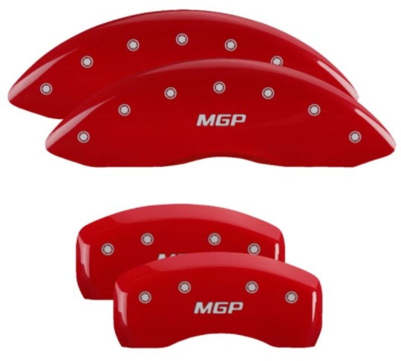MGP 4 Caliper Covers Engraved Front & Rear MGP Red Finish Silver Characters 2019 Ford Edge 10247SMGPRD 10247SMGPRD User 1