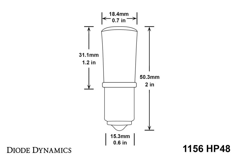 Diode Dynamics 1156 LED Bulb HP48 LED - Amber (Single) DD0004S DD0004S User 4