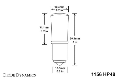 Diode Dynamics 1156 LED Bulb HP48 LED - Amber (Single) DD0004S DD0004S User 4