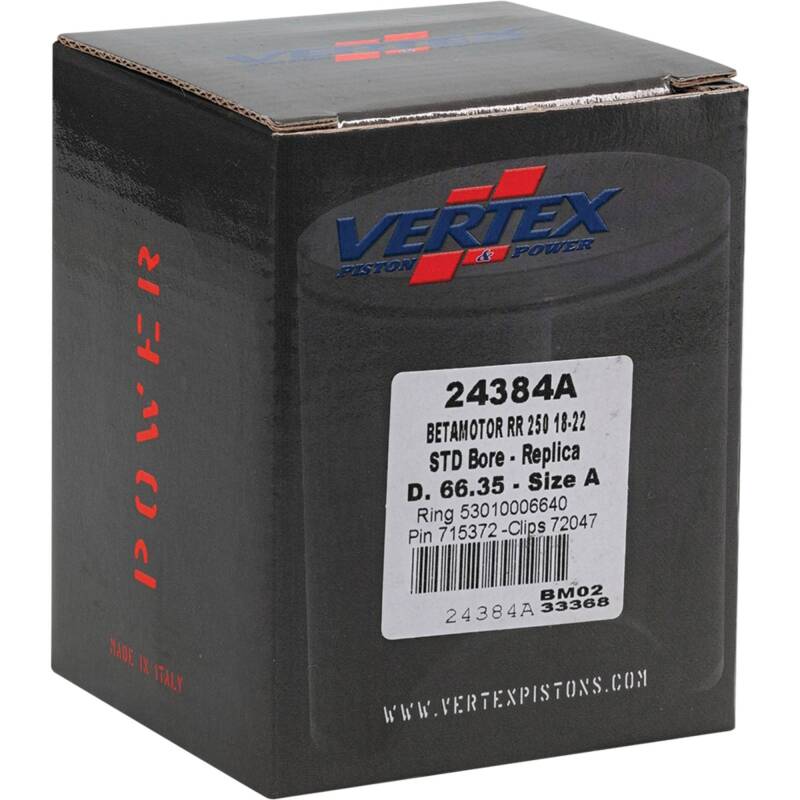 Vertex Pistons Vertex Piston 18-24 Beta RR 2T 250 250cc Cast Replica Piston Kit 24384A 24384A Photo - Primary
