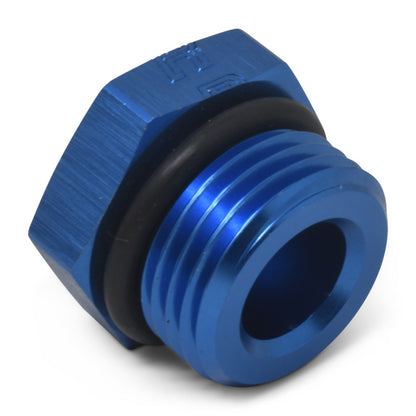 Russell -3 AN Straight Thread Plug Adapter (Blue Finish) 660250 Photo - out of package