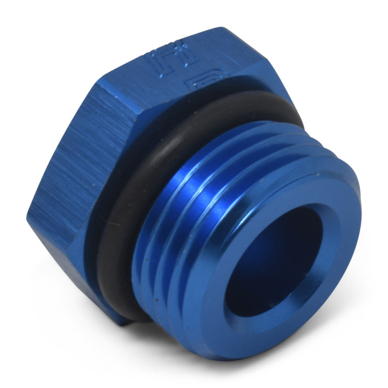 Russell -3 AN Straight Thread Plug Adapter (Blue Finish) 660250 Photo - out of package