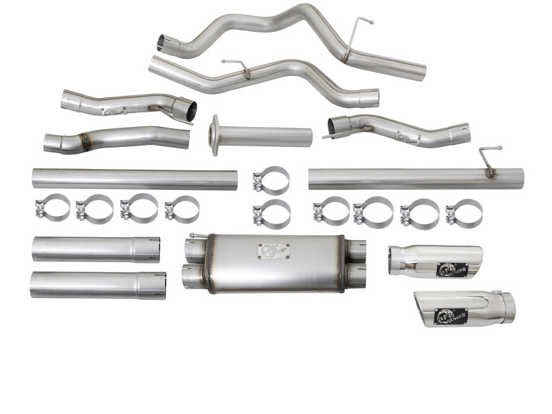 aFe MACH Force-Xp 3in 409 Stainless Steel Cat-Back Exhaust System w/Polish 49-43045-P Photo - Unmounted