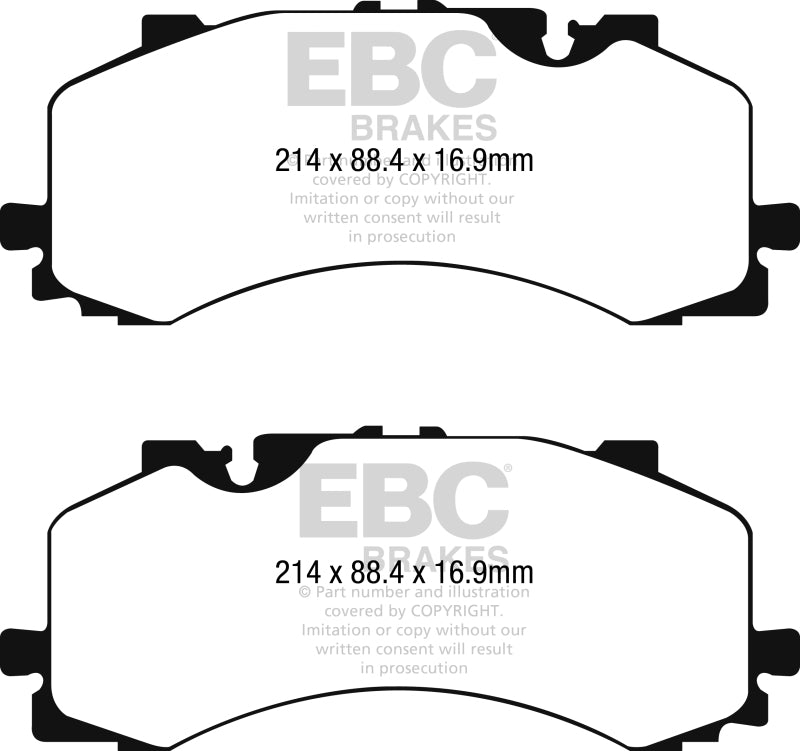 EBC 2016+ Audi Q7 3.0L Supercharged Yellowstuff Front Brake Pads DP42279R DP42279R Photo - Primary
