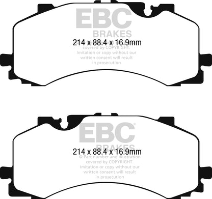 EBC 2016+ Audi Q7 3.0L Supercharged Yellowstuff Front Brake Pads DP42279R DP42279R Photo - Primary