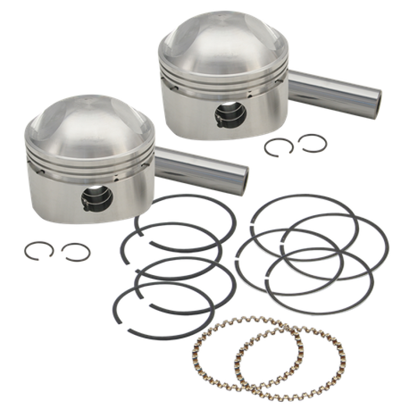 S&S Cycle 36-84 BT 3-7/16in x Up To 4-3/4in Stroke HC Piston Set - Standard 106-5527 106-5527 User 1
