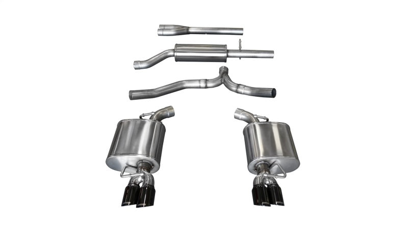 Corsa Performance 11-14 Dodge Charger SXT 2.5in Sport Cat-Back Dual Rear Exit 14474BLK Photo - Primary
